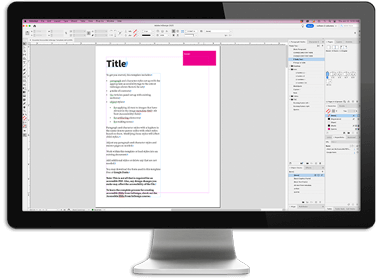 Screenshots of the template.
